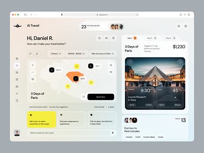 AI Travel Planner ai artificial intelligence design mobile app planner product design travel ui web design