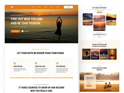 Spiritual and Healing Website Design homepage landing page landing page design ui webpage