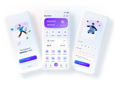 Comprehensive UI/UX Design for Fintech Application 3d adobe xd animation app designs application design bento branding dashboard design figma graphic design landing pages product design prototype saas ui uiux ux web design website design