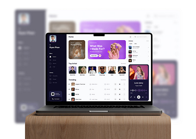 Music Streaming Dashboard ui