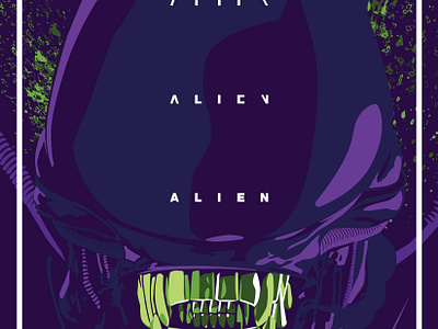 Alien Xenomorph adobe illustrator color theory design graphic design illustrator layout minimalism poster design vector graphics