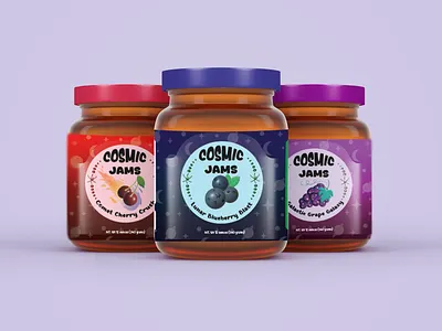 Cosmic Jams - Custom Jam Labels design applications ii