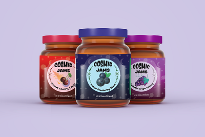 Cosmic Jams - Custom Jam Labels design applications ii