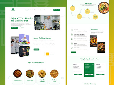 Cooking Station-Catering Business Website Design catering catering business catering ui catering website cooking fast delivery food food catering food delivery food makers home delivery home made food