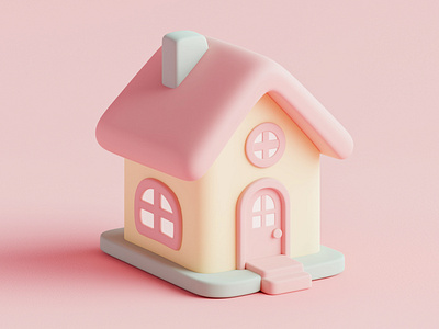 3D House Illustration 3d 3d cartoon logo 3d house 3d mascot house logo 3d model 3d model house 3d rendering branding cute house design digital illustration fiverr gerdoo graphic design house illustration illustration logo mascot house mascot house logo pastel design