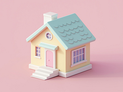 3D Pastel Cartoon House | 3D illustration 2d 3d animation branding cartoon mascot custom house design etsy fiverr gerdoo graphic desgin graphic design house illustration illustration logo model motion graphics pastel colord vector