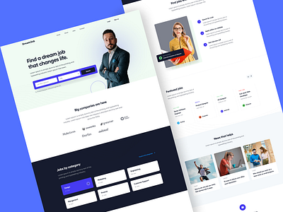 Job Searching Website Design in Figma clean design figma freelancing job searching minimalist modern platform website