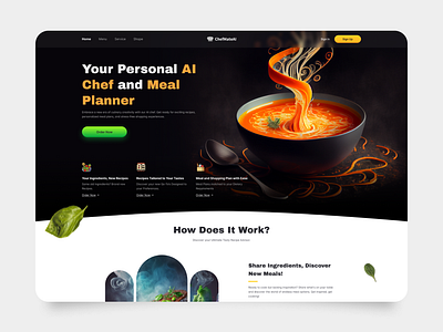 ChefMateAi Website Landing Page Design designsystem