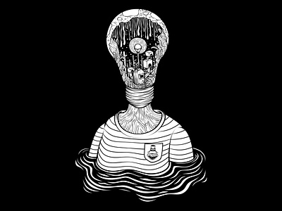 Bulb Core art artist blackandwhite branding design drawing dribbblers epherous graphic design illustration logo nature shop threadless tshirtdesign ui unique vector water