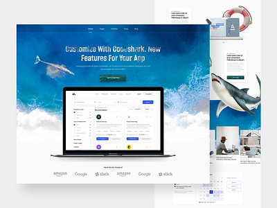 Codeshark Website Landing page Design designsystem