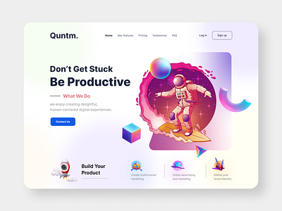 Quntm. Website Landing Page Design designsystem