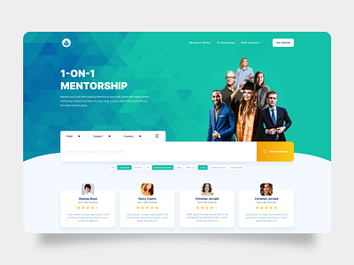 Mentorship Website Landing Page Design designsystem