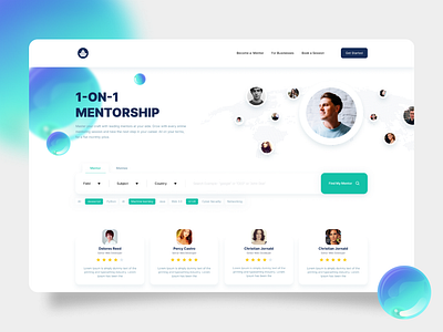 Mentorship Website Landing Design designsystem