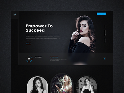 Model Agency Website Landing Page Design designsystem