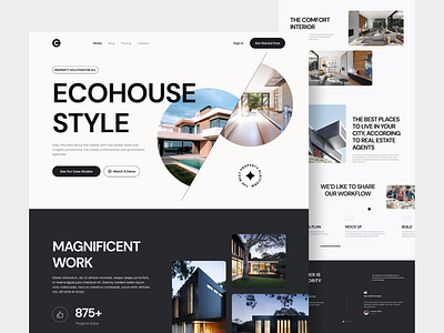 Interior/Exterior Design Landing Page Design designsystem