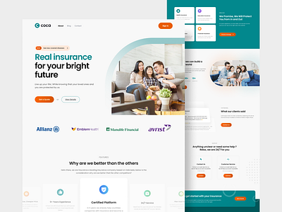 Insurance Company Website Design designsystem