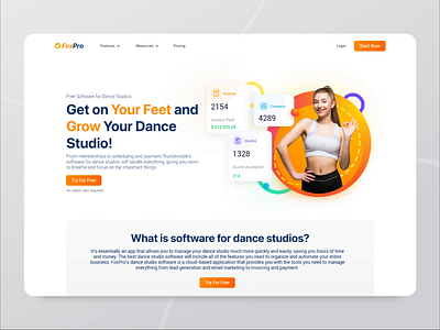 Landing Page - CRM branding business crm design graphic design home homepage landing landing page landing page ui ui ui design uidesign ux uxdesign web webdesign website yoga