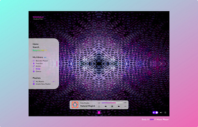 Daily UI Challenge #009 - Music Player challenge daily ui daily ui 9 daily ui challenge mandala music music player tablet ui
