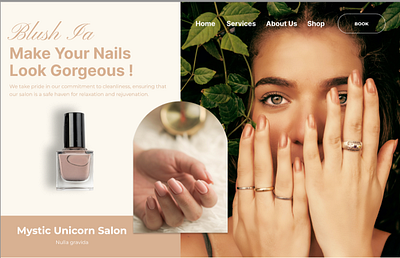 Nail Salon Web App Design 3d animation app design branding graphic design logo ui website