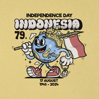 Independence Day cartoon cartoon character design illustration indonesia logo mascot mascot design mascot logo mascot vintage retro vintage