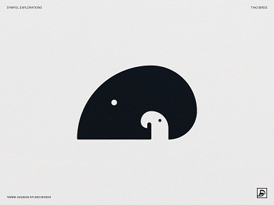 Two birds | Negative Space Exploration bird geometric illustration logo mark negative space parrot