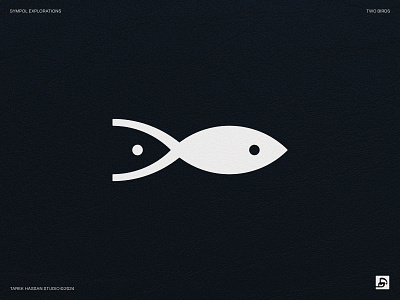 Two Fish | Negative Space Exploration exploration fish geometric illustration logo negative space