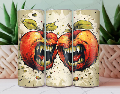 Angry Honeycrisp Skinny Tumbler Wrap animal art bee tumbler color image custom design custom tumbler art design happiness tumbler illustration insect photography skinny tumbler sublimation tumbler sublimation tumbler warp vector art waterslide tumbler winganimal