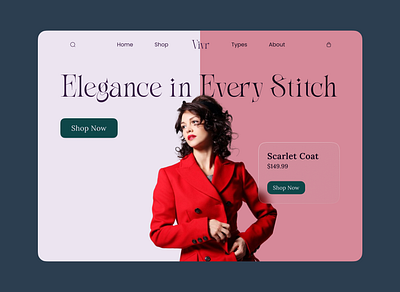 Elegant Fashion E-commerce Landing Page figma productshowcase