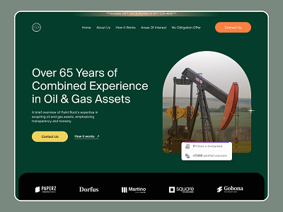 Website Redesign design drilling energy fuel gas hero hero section landing page mine oil oil rig oil tanker redesign technology ui uiux uiux design webflow website website redesign