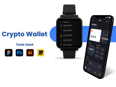 Crypto Wallet animation branding figma logo prototype ui watch