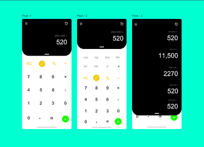 Modern Calculator UI app branding calculator ui design graphic design mobile app typography ui ux