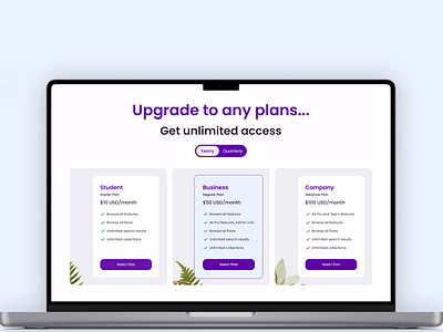 Website Pricing Table Section Design aesthetics card design cle clean design design figma design pricing table design ui ui design user experience user interface user interface design ux ux design web design web section design website design