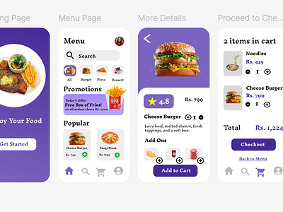 Food Ordering Application add to cart application food food ordering popular items proceed to checkout ui