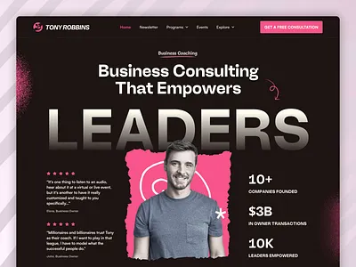 Business Coach Website business business coach cleandesign coaching conversionoptimization entrepreneurship homepage landing landingpage madeinwebflow portfolio responsivedesign saas uiuxdesign web web design webflow website websiteinspiration