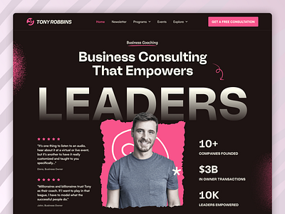 Business Coach Website business business coach cleandesign coaching conversionoptimization entrepreneurship homepage landing landingpage madeinwebflow portfolio responsivedesign saas uiuxdesign web web design webflow website websiteinspiration