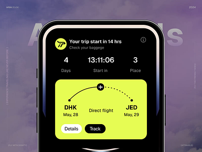 AiTravel App | Apple Phone Animation | Dynamic Island 3d adventure ai app design apple phone dark mood dashboard flight booking interface landing page modern website motion design saas ticket tourist traveling trip planer ui vacation web design