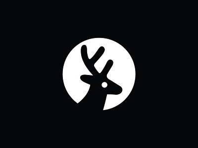 Minimalist Deer Head Logo Design black and white brand mark branding deer design graphic design logo logo design minimalist wildlife