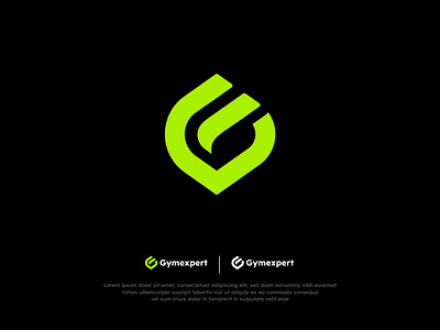 gymexpert- fitness logo design, branding brand identity branding design fg letter fitness fitness logo gf letter gym logo gymexpert logo logo design minimalist sports