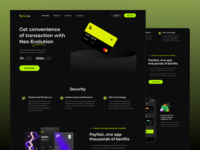 Fine Tek-Finance Landing Page design finance finance website finance website design full design landing page landing page design oripio payment website top design ui ui design uiux website website design