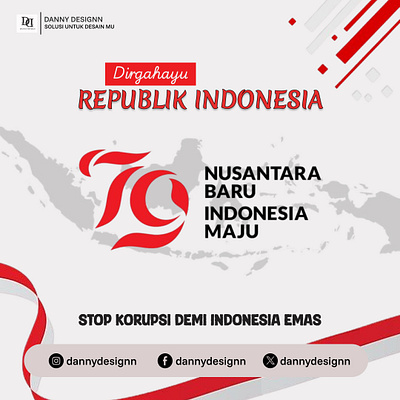 Dirgahayu kemerdekaan Republik Indonesia Poster design graphic design