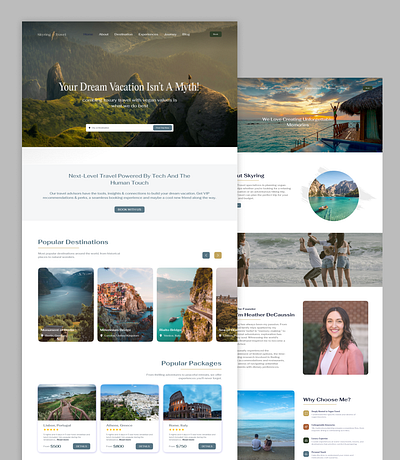 Travelling agency or trip planner site application design branding design figma graphic design illustration prototyping responsive design software design travelling website trip trip planner ui vacation