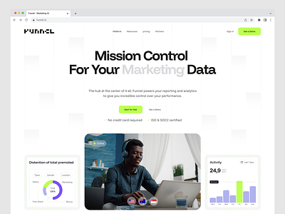 SaaS - AI Marketing Website Design b2b dashboard landing page landing page ui product design saas saas ai saas landing page saas marketing ai website saas template saas website ui web design