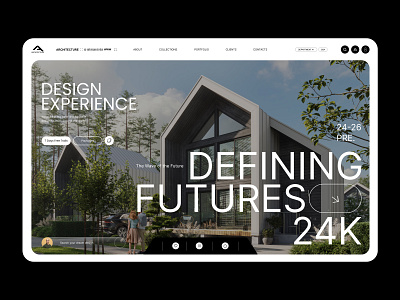 Architecture concept architecture creative design graphic design house landig page minimalism ui