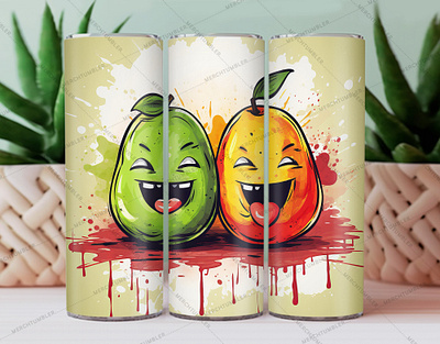 Angry Mangoes Skinny Tumbler Wrap angry tumbler cartoon tumbler color image custom design custom tumbler art design fruits tumbler humor illustration mangoes tumbler photography skinny tumbler sublimation tumbler sublimation tumbler warp vector art waterslide tumbler