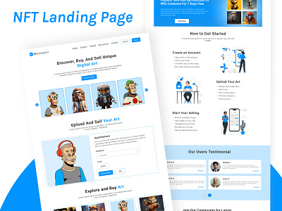 NFT Landing Page Design in Figma branding design figma graphic design landing logo prototyping ui ui ux ux web app