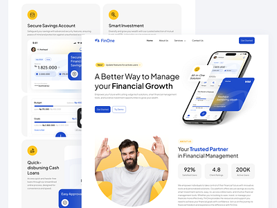 FinOne - Finance Landing Page finance landing page ui website