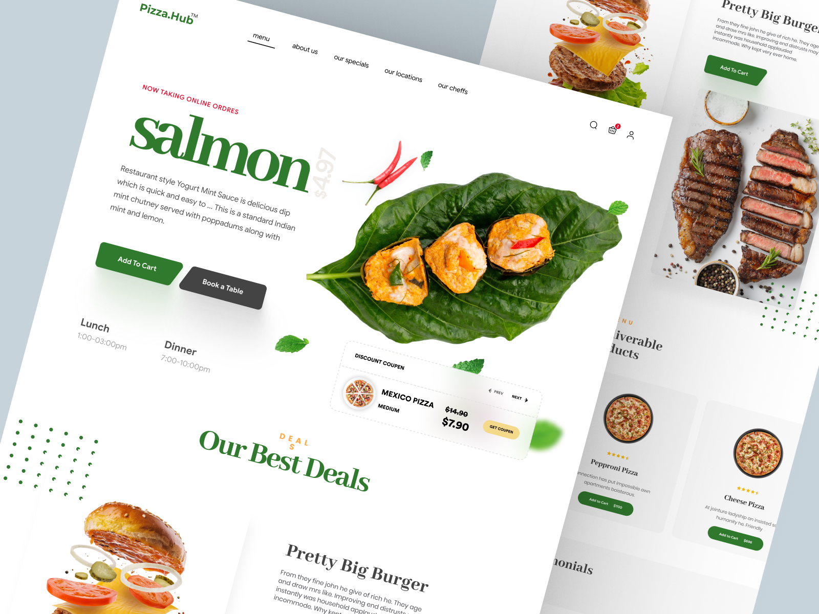 Example of Pizza.Hub - Shopify Website Design for Food