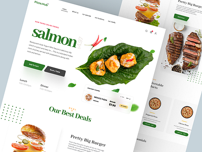 Pizza.Hub - Shopify Website Design for Food design ecommerce fast food food homepage illustration interface landing page product product design product landing page product website shopify shopify landing page shopify website single product store store web design website woocommerce