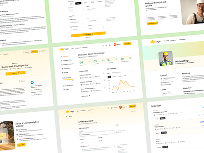 Industrial Job Portal hiring industrial careers industrialdesign industrialjobs industry job finder landing page job platform landing page job search platform job seeker website jobs jobsearch landing page recruitment saas techjobs ui ux web design workforce