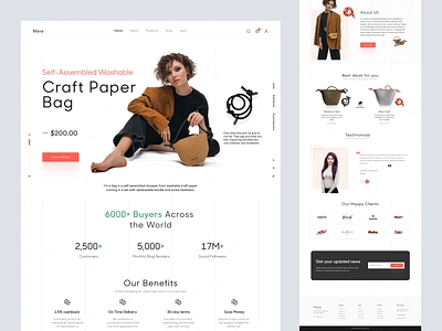 Mava - Shopify Website Design for Ladies Bag bag design ecommerce homepage illustration interface ladies bag landing page product design product landing page product website shopify shopify landing page shopify website single product page store ui web web design website